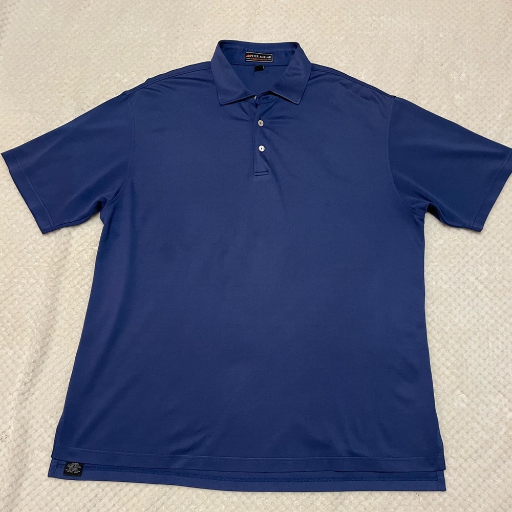 Peter Millar Summer Comfort xl blue polo shirt